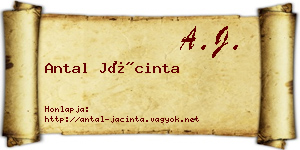 Antal Jácinta névjegykártya